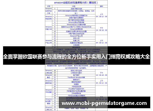 全面掌握欧国联赛参与流程的全方位新手实用入门指南权威攻略大全 全面掌握欧国联赛参与流程的全方位新手实用入门指南权威攻略大全